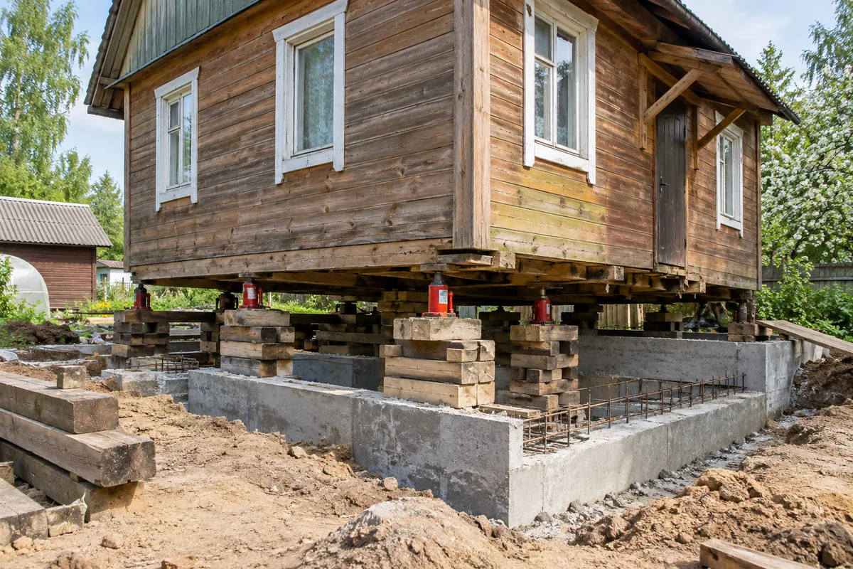 Фундамент или подъём дома